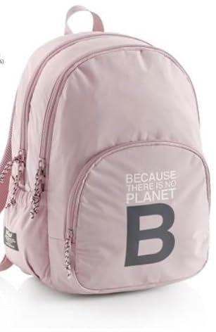 Mochila triple 41 cm ecoalf en color rosa