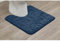 TENDANCE Tapis Contour WC Bleu Marine en Microfibre à mémoire de Forme 45 x 50 cm