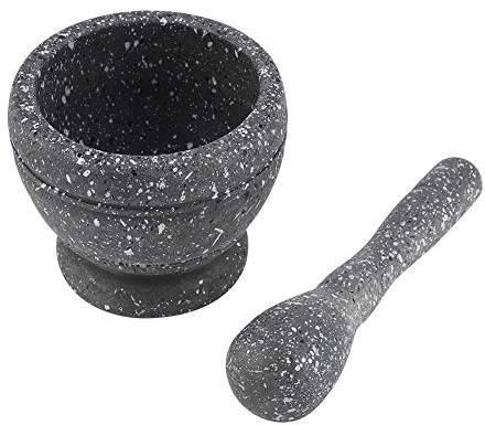 Mortar and Pestle Set, 9 x 11cm Mortar + 17.5cm Pestle, Manual Plastic Garlic Grinder Mini Pestle and Mortar Grinding Tool for Grind Spices, Powder Pesto(#4)