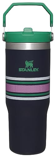 STANLEY IceFlow Stainless Steel Tumbler - Vacuum Insulated Water Bottle for Home, Office or Car Reusable Cup with Straw Leak Resistant Flip Cold for 12 Hours or Iced for 2 Days, Navy Mesh, 30OZ