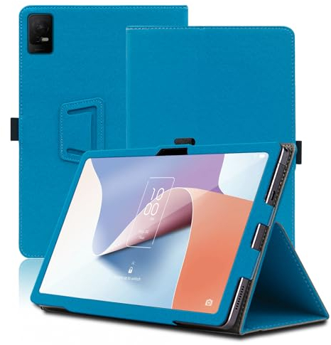 Funda para TCL NXTpaper 11, 11 Inch, TCL NXTpaper 11 2023 Tablet Funda, Funda Protectora Plegable con Soporte para Lápiz y Correa para la Muñeca, Protección Total. (Azul Claro)