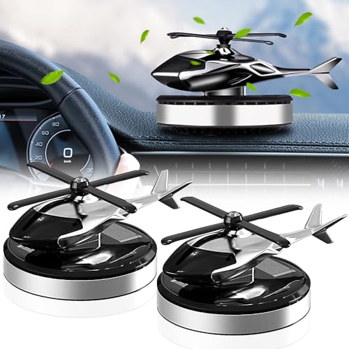 KaiDengZhe 2PCS Diffuseur de Désodorisant de Voiture Diffuseur énergie Solaire D'arôme Hélicoptère Rotatif Diffuseur de Voiture Puissant Avec Technologie D'élimination des Odeurs pour Voiture Maison