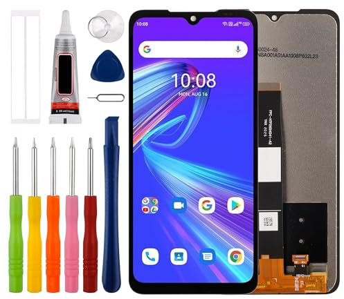[Neu] Duotipa LCD Display Touchscreen Digitizer Assembly Ersatz für Umidigi Bison X10/ Bison X10 Pro 6.53 Zoll mit technischen Reparatur Tools Kit-Schwarz.