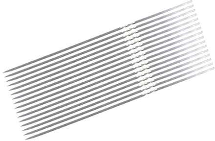 Mipcase 20 Pezzi 304 Bastoncini Per Barbecue Paraspruzzi Del Lavello Accessori Per Esterni Spiedini Per Grigliare Griglia in Acciaio Inox Accessori Per Griglia Abito All'aperto Metallo