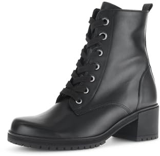 Gabor Damen Schnürstiefeletten, Frauen Stiefeletten,Best Fitting,reißverschluss,Stiefel,Bootee,Booties,halbstiefel,schwarz,40 EU / 6.5 UK