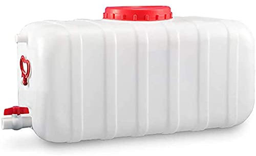 Réservoir d'eau en Plastique de 100 L, réservoir d'eau de 200 L/300 L, réservoir de Stockage d'eau carré Horizontal avec Couvercle de Seau d'eau en Plastique et Valve pour Le Camping en plei