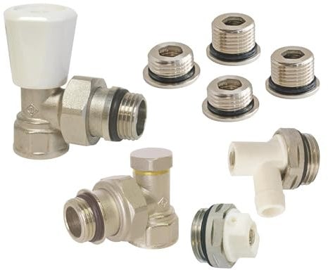 SOMATHERM FOR YOU, Kit radiateur manuel universel 3/8 et 1/2, accessoires complets pour installation rapide, contrôle de température précis, durable et facile à utiliser