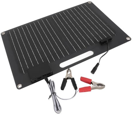 Pannello Solare Portatile da 100 W, Uscite USB Carica Rapida Caricabatterie da Pannello Solare Ad Alta Efficienza per Power Bank Telefono Laptop Viaggio in Barca