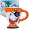 LUCYLANKER Piraten Tasse, 3D Keramik Kaffeetasse, Cartoon Piraten Tasse, Fasst 300 ML Ihres Lieblingsgetränks, Kreatives Geschenk für Vater, Freund, Kaffeeliebhaber (Rot)