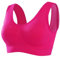 Memoryee Sports Bras Women 1 Pack Set Plus Size for Large Breasts Non Wired Inserts Washable Padded Push Up Multipack Vest Crop Top for Yoga Running Jogging Gym Rose Red XXL