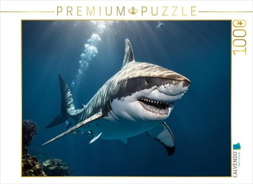 CALVENDO Puzzle Großhai (Megalodon) | 1000 Teile Lege-Größe 64 x 48 cm Foto-Puzzle für glückliche Stunden