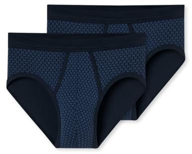 Schiesser Herren 2 Pack Sportslip mit Eingriff - Classic, Nachtblau_172691, 6