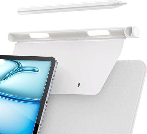 Votvlog Porte-Stylo pour Apple Pencil 1ère et 2ème et Sortis Ultérieurement Génération Compatible avec Magic Keyboard, Smart Keyboard Folio et Autres étuis Magnétiques, Porte-Stylet pour iPad (Bianc)