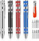4Pcs 8 in 1 Mini Screwdriver Set, with 8*Screwdriver Head kitsMultitool Small Screwdrivers Pen Magnetic Repair Tools EDC Compact Precision Gadgets for Computer Eyeglasses Daily Home Improvement Us