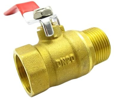 Metallschlauch-Kochschlauchzubehör, 1 PCS 1/4 - 1 BSP Innengewinde auf Außengewinde Zwei-Wege-Messing Abschaltung Kugelhahn Anschlussadapter(3/4)
