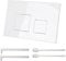 Flush Plate Fit for Sigma01 Sigma20 Sigma30, Push Plate Toilet Cistern Replacement Parts, Dual Flush, 1 Piece (Gloss White)