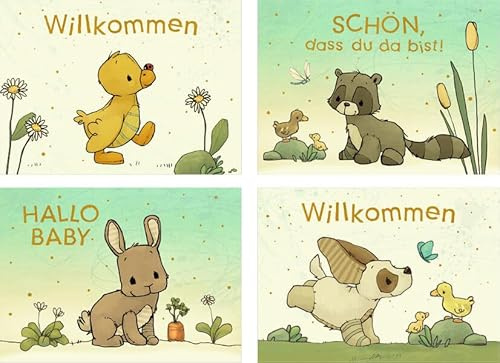 Mini-Grußkarten – Willkommen (Alben & Geschenke fürs Baby)
