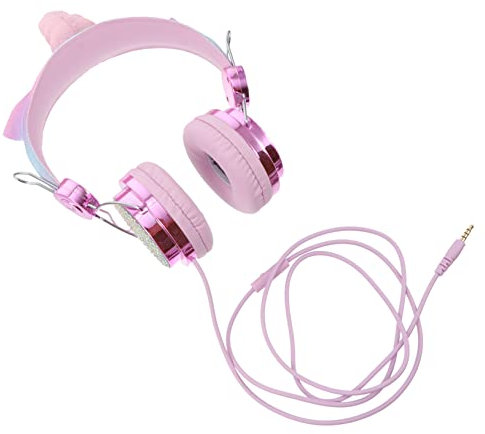 DIYEAH Cuffie per Ragazzo Ragazza con Strass e Unicorno Auricolari per Scuola con Microfono Cuffie Stereo di Comode e Facili da Trasportare Colore Casuale
