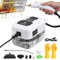Pulitore a Vapore Portatile, Pulitore Vapore 2500W con 6 Teste,1200ML di serbatoio dell'acqua,Vaporetto Portatile di Mobili per Bagno,Pavimento Divano Manuale