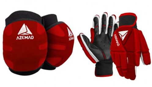 L'Estel Skates Azemad Azemad Eclipse Handschuhe + Knieschoner, 1 Paar Handschuhe + Knieschützer für Hockeyspieler, Rollschuhe, Hockey Schlittschuhe