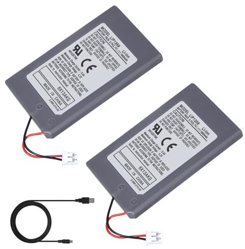 LIP1359 Ersatzakku 1800mAh für PS3 DualShock 3 Controller, 2er Akku-Pack für PlayStation 3 Wireless Controller inkl. USB-Ladekabel Kompatibel mit Modell CECHZC2E, CECHZC2U, CECHZC2H, CECHZC2J