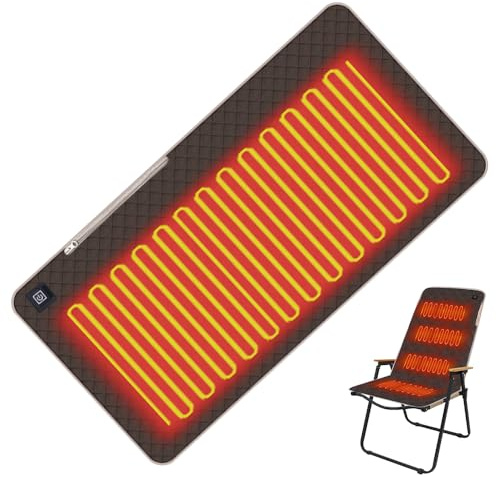 XEERUN Beheiztes Sitzkissen, Beheiztes Kissen, Faltbares USB-Heizsitzkissen, Tragbares Heizkissen, Einstellbare Temperatur, Für Stadioncamping, Camping,Wandern [Batterien nicht enthalten]