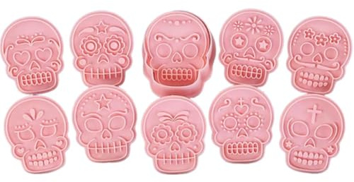 10 Pezzi Di Tagliabiscotti Di Halloween, Timbri Per Biscotti, Stampo Per Biscotti a Forma Di Teschio Per Il Giorno Dei Morti, Forniture Per Cottura Per Decorazioni Di Halloween Per Il Giorno Dei