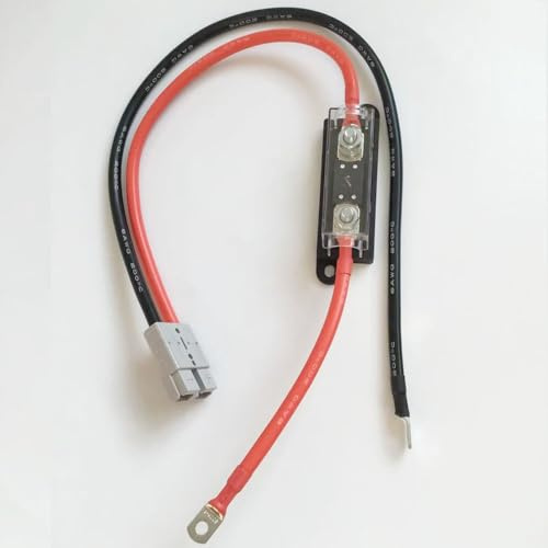 AUTKLER 6AWG Verschmolzen 50A Anderson Stecker Batterie O-Ring Anschlüsse für Batterie,Solar,Wechselrichter, Wohnmobile(M8-8mm-Batterieösen)