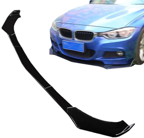 Lame De Pare-Choc Noire – Kit Carrosserie ABS | Spoiler De Menton Universel pour Auto | Lèvre Frontale pour Débutants Et Professionnels, Installation Facile Et Rapide