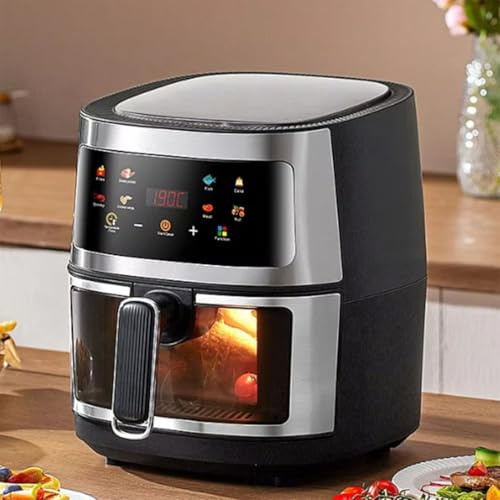 Piptyllite Air Fryer 6.34Qt, 1350W Convection Oven for Even Results, Air Fry, Roast, Bake, Broil, Dry, Frozen, Proof, Reheat, Keep Warm