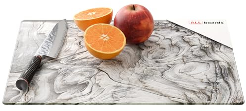 ALLboards Küchenbrett mit Grafik 30x40 cm PESTROSIFIZIERTES HOLZ, Glasbrettchen, hygienisches Küchen-brett