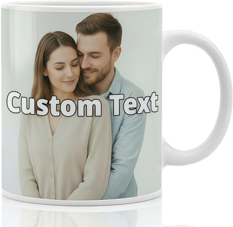 Tasse mit Foto Bedrucken Lassen, Personalisierte Tasse mit Eigenem Foto & Logo, Individuelle Kaffeetasse als Werbetasse, Firmengeschenk Oder Geburtstagsgeschenk für Frauen