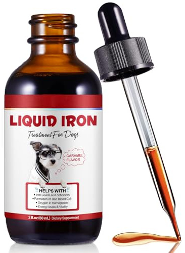 MXCZBSM Premium Iron Supplement for Dogs 60mL with Polysaccharide Iron Complex for Anaemia Support | Natural Caramel Flavour | Gentle on Tummies, Ideal for Post-Surgery Recovery, Ulcers & Low Energy