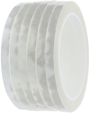 DOITOOL Ruban Adhésif Floral Transparent pour Fleuriste, 6 Rouleaux en Pet Flexibles pour Fixation de Fleurs et Emballage de Tiges, pour Bouquets et Boutonnières