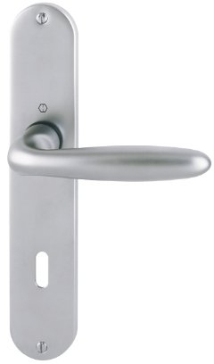 HOPPE Langschild-Garnitur 'Verona' Messing matt verchromt M151/302 - 6438394