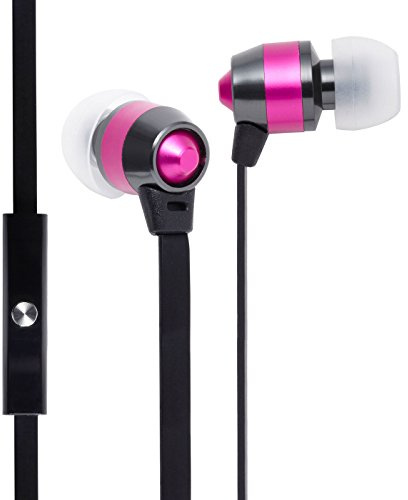 groov e Smart Buds - Wired In-Ear Earphones with Remote & Mic - 3.55mm Gold Plug Audio Jack - Music Playback & Hands-Free Calls - Includes Earbuds (3x Sizes) - Pink