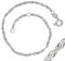 CLEVER SCHMUCK Silbernes elegantes Damen Fußkettchen Singapur 25/27 cm gedrehte Optik, stabil und glänzend schlicht Sterling Silber 925 in Geschenkverpackung