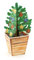 WEIHNACHTSBAUM IM TOPF Pop-Up-Karte / 3 D-Faltkarte Weihnachten: exklusive Weihnachtskarte mit rotem Umschlag