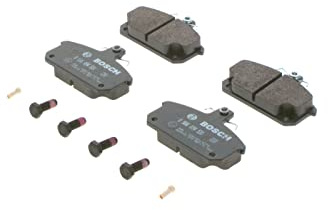 Bosch BP1452 - Auto Bremsbeläge vorne - Bosch-Qualität - für weniger Bremsgeräusche und Bremsstaub - ECE-R90 zertifiziert - kupferfrei - 1 Set mit 4 Bremsbelägen - Mit Zubehör