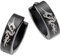 Zeeme Stainless Steel Unisex Creolen Edelstahl 1,3cm Glänzend schwarz 346010030