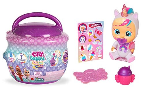 Cry Babies Magic Tears Fantasy Schnuller Haus | Mini-Sammelpuppe mit echten Kullertränen und Accessoires | Geschenk, Spielzeug für Mädchen & Jungen, Puppe ab 3 Jahre