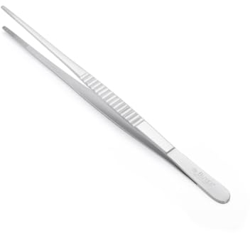 De Buyer - Pince fine de présentation en inox - Longueur 25,5 cm -, Argent
