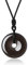 COAI Unisex Kreisring Donut Anhänger aus Obsidian Halskette