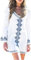 MERCIY Boho Damen Strandponcho Sommer Kleid Überwurf Kaftan Strandkleid Bikini Tunika Cover Up (Weiß -A)