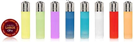 Lot de 8 briquets Maxi Clipper Classic Translucides