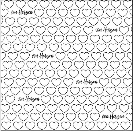 Vaessen Creative Prägeschablone Folder, Von Herzen, Zum Hinzufügen von Strukturen, Muster und Hintergründe auf Karten oder Scrapbook-Seiten