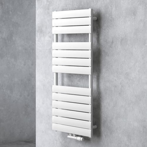 doporro Badheizkörper Heizkörper Bad Paneelheizkörper 120x50cm Weiß | Badheizung Flachheizkörper Einlagig Horizontal Effektive Wärmeabgabe 2 in1 Mittelanschluss oder Seitenanschluss FH