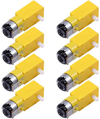 Gebildet 8pcs DC3V-12V DC Getriebemotor für Allradantrieb Spielzeugauto/Roboterkörper/Flugzeugspielzeug.Chargennummer:Double Axis 1:48