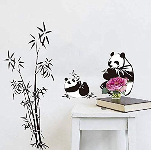 Sticker mural bambou panda noir canapé du salon TV décor de chambre à coucher décor décoration murale