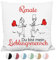 True Statements Kissen DeinName Du bist Mein Lieblingsmensch - Personalisiertes Deko Kissen mit Wunsch-Text als Geschenk - Bezug inkl. Füllung - waschbar, rückseite rosa